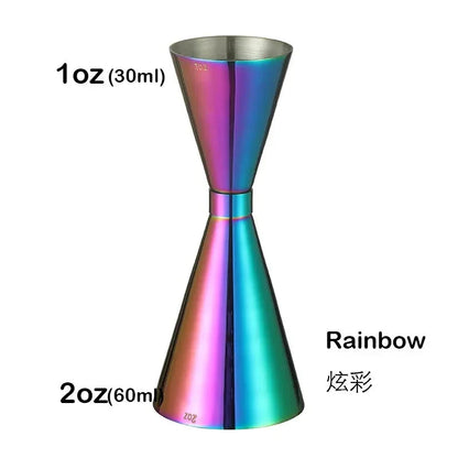 Doseur à cocktail en acier inoxydable, finition multicolore