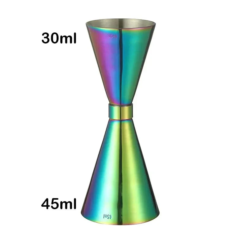 Doseur à cocktail en acier inoxydable, finition multicolore