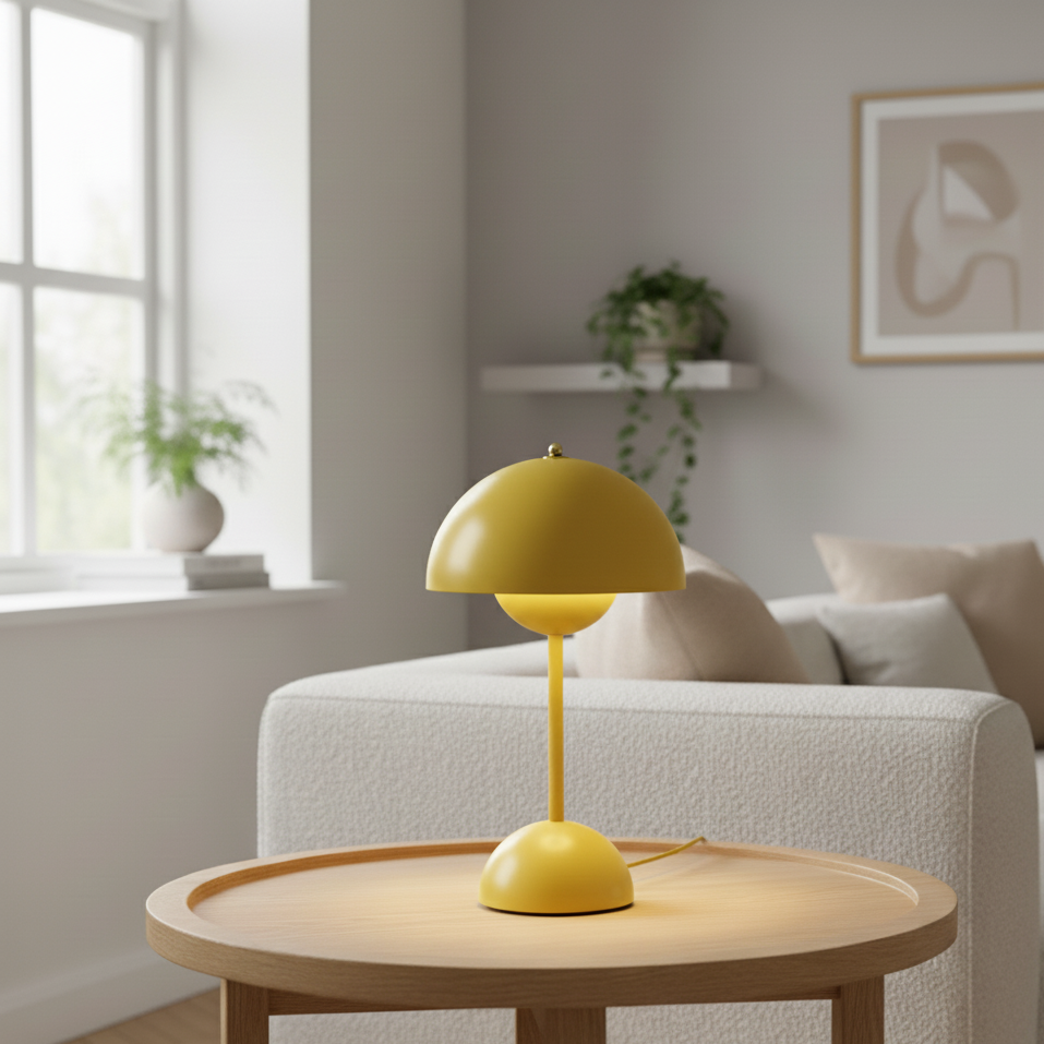 Lampe à poser LED tactile jaune