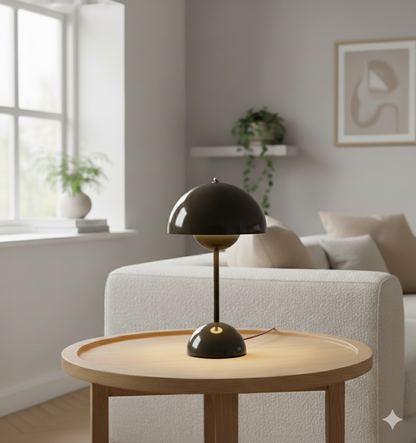 Lampe à poser LED tactile noire